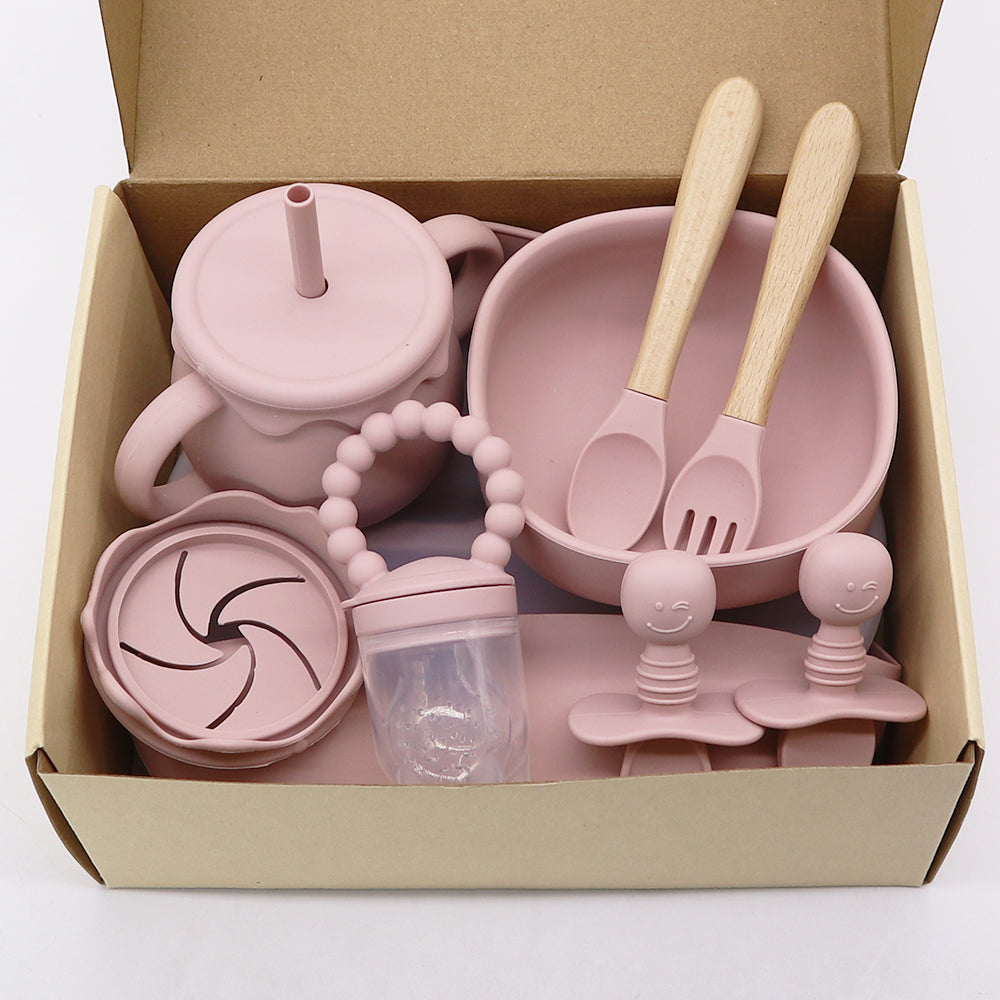 Baby Feeding Starter Set - Dark pink