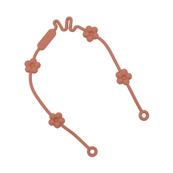 Silicone Pacifier Chain- Terra Cotta Orange