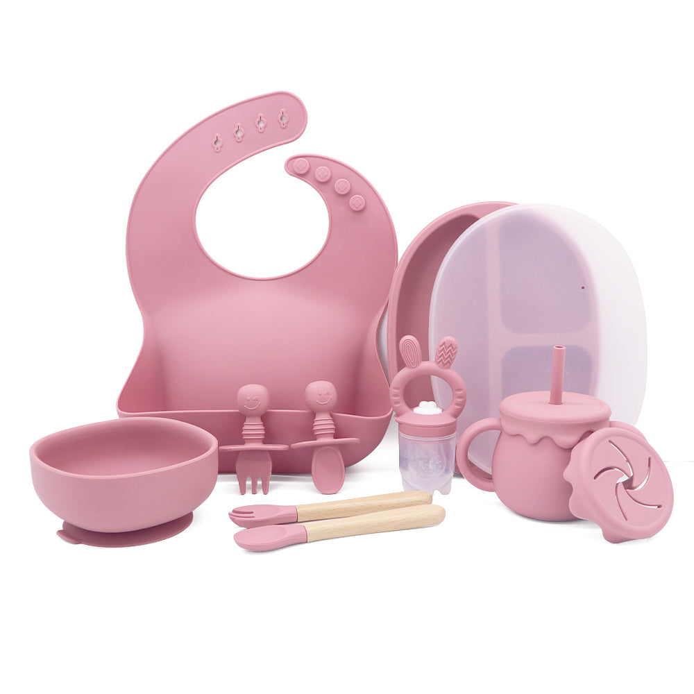 Baby Feeding Starter Set - Dark pink