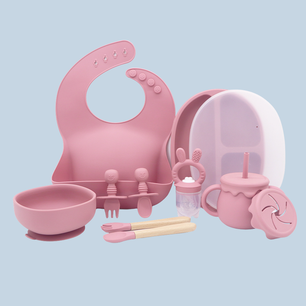 Baby Feeding Starter Set - Dark pink